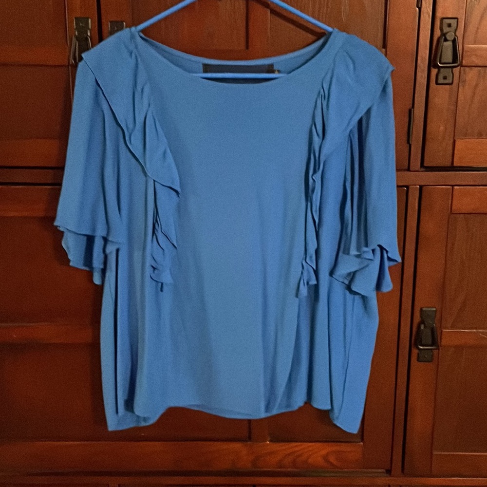 🦋Code Mode Nordstrom Flutter Sleeve Ruffle Blouse - Picture 3 of 13